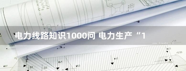 电力线路知识1000问 电力生产“1000个为什么”系列书